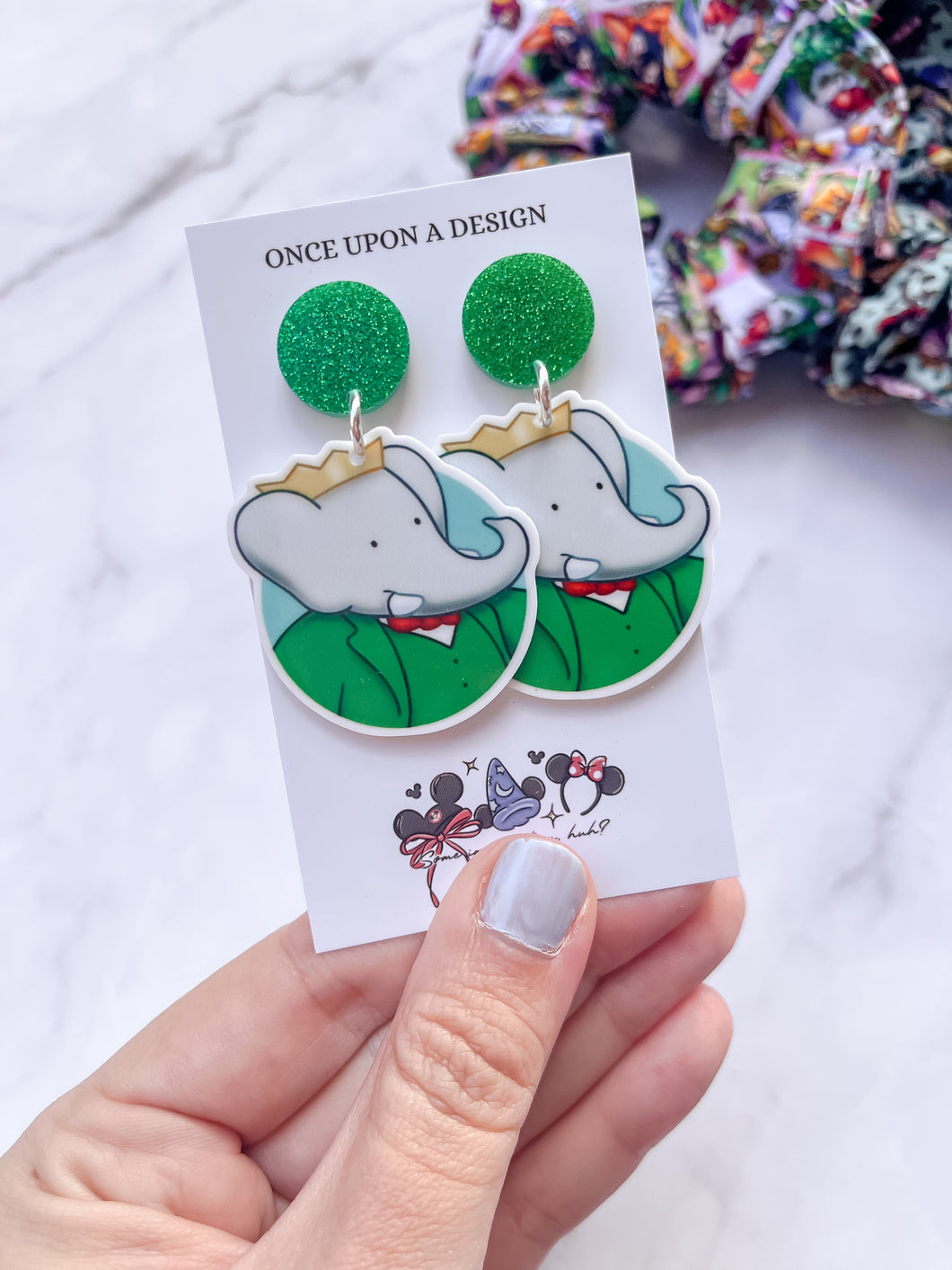 Wise Elephant Dangle Earrings