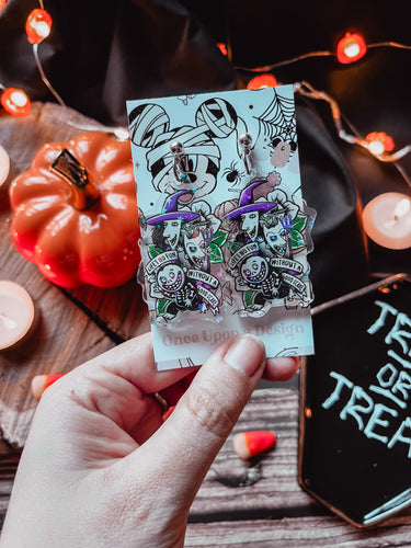 Life’s No Fun Holographic Acrylic Dangle Earrings