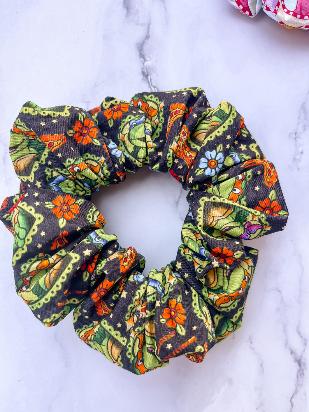 Pizza Turtles Scrunchie