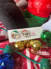 Load image into Gallery viewer, Chipmunk Christmas Stud Earrings