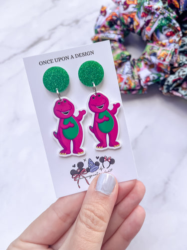 Purple Friend Dangle Earrings
