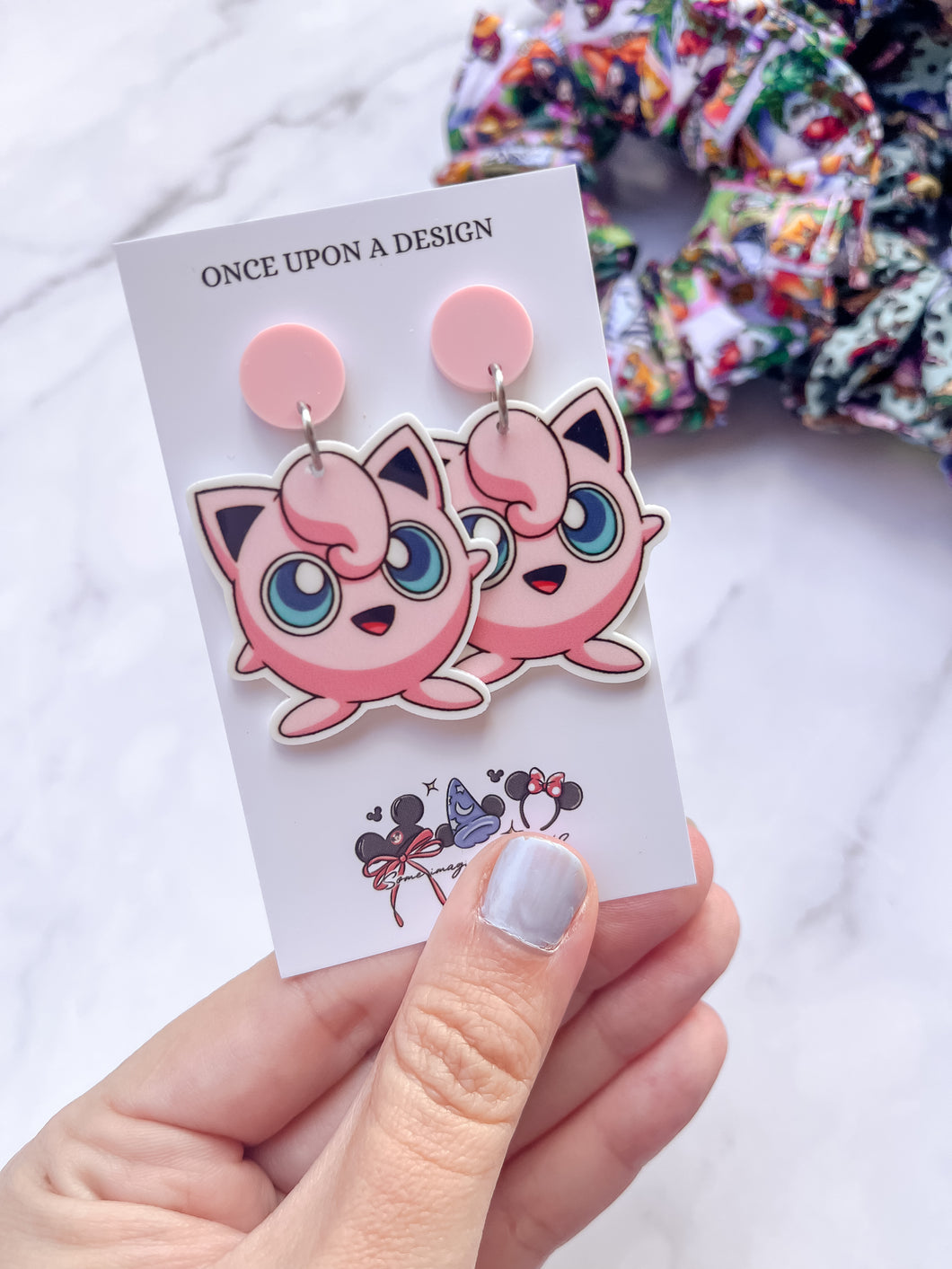 Pink Jiggle Dangle Earrings