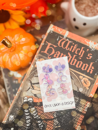 Halloween Headwear Tier Drop Dangle Earrings
