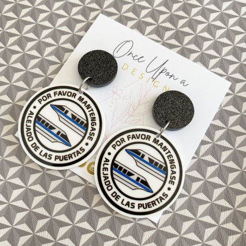 “Meet Me on the Monorail” Dangle Earrings